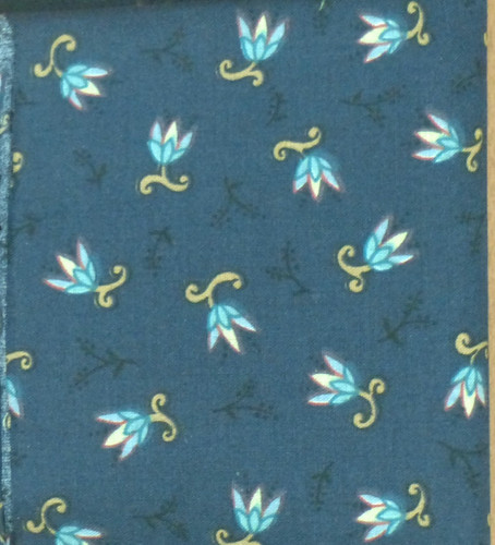 Vintage ditsy floral navy blue