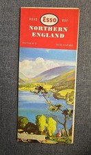 Esso Road Map Northern England Section No. 5. Vintage Map