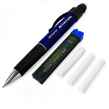Faber-Castell Grip Plus Mechanical Pencil - Blue + 0.7mm HB Leads + Erasers