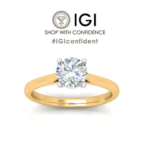 Round diamond claw solitaire - diamond, 4