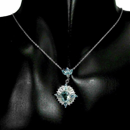 Silver pendant topaz - pendant,