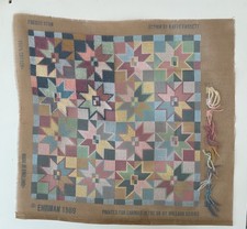 Vintage 1989 Ehrman Kaff Fassett Fresco Star Tapestry Part Worked With Wool