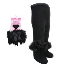 Baby Girls Black Frilly Tutu Lace Tights Spanish Organza Lace Satin Bow 3-6 Mth