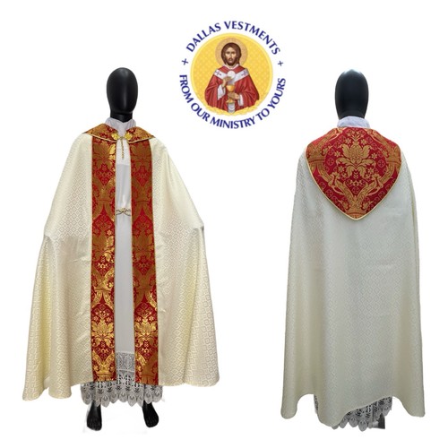White cope vestment chasuble - vestment,