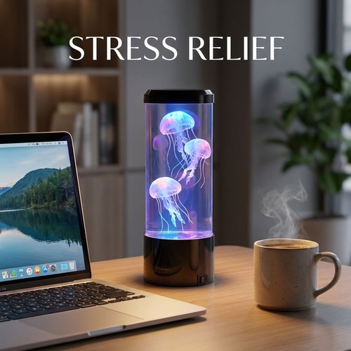 Jellyfish lava lamp aquarium - lamp,