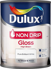 Dulux Non Drip Gloss Pure Brilliant White 1.25 Litre Wood & Metal