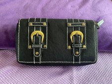 STUNNING TOMMY & KATE LIMITED EDITION BLACK LEATHER PURSE WALLET - EX CONDITION