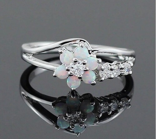 Silver ring with - , statement
