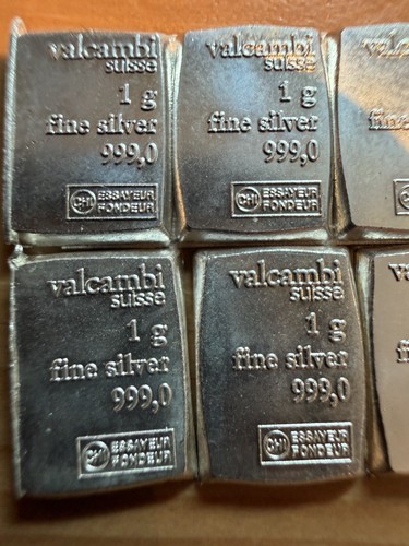 Lot valcambi 1gram bars 10 - valcambi,