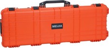 Portable Rifle Case with Wheels Orange Customizable Foam Filling Waterproof