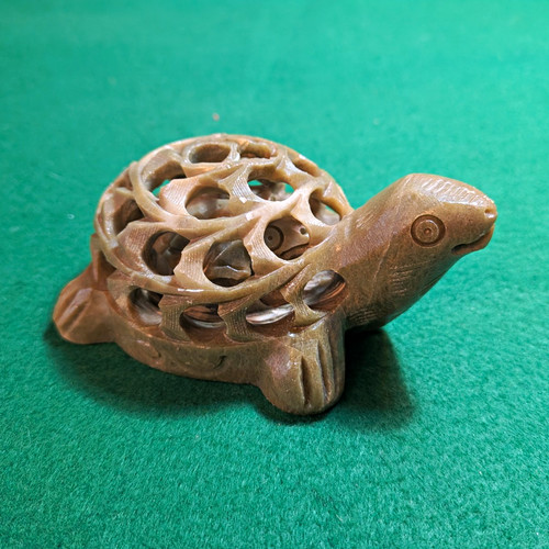 Vintage hand carved soapstone - hand-carved,