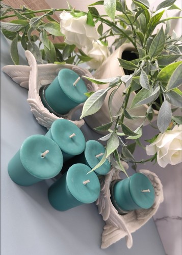 Teal green votive soy wax - teal,