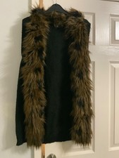 H&M Faux Fur Knit Waistcoat /