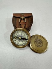 Antique Brass Pocket Compass