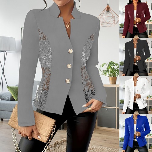 Ladies long sleeve button - long,