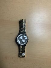 NY LONDON Gold and Gold face Men’s Fashion Metal Strap Date Analog Quartz Watch