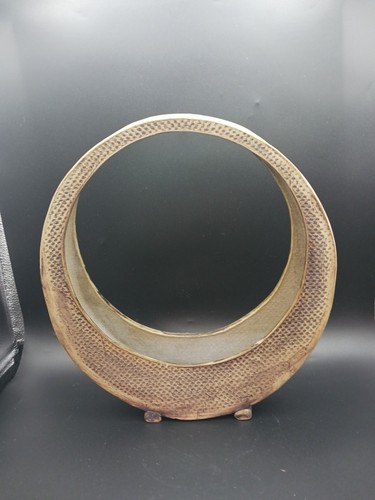 Circular ceramic vase - ceramic, with