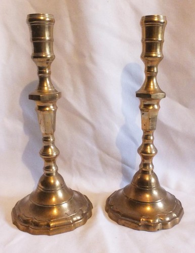 Pair georgian shape brass - pair,