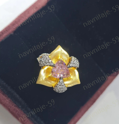 Flower engagement ring - flower,