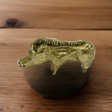 Vintage Brass Pig Wild Boar