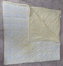 Dorma Quilted Bedspread Throw Eiderdown Cream Yellow Floral Double W96" L100"
