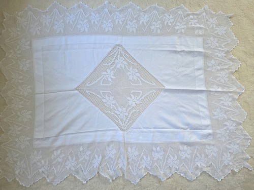 Vintage tablecloth white - vintage,