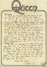 JOHN DEACON Signed Letter -