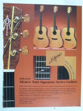 vintage magazine advert 1986 ALVAREZ YAIRI SIGNATURE GUITARS