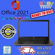 HP ZBook 17 G3 17.3" Inch WIN11 MS Office 2021 i7 32GB RAM 1.2TB SSD CAD Laptop