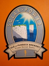 ISLE OF PURBECK brewery SOLAR POWER cask ale beer pump clip badge front Dorset