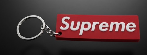 Supreme logo keychain key ring - logo,