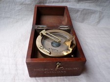 WWII AIR MINISTRY MEDIUM LANDING COMPASS REF:6B/034  No.N07.H IN MAHOGANY CASE