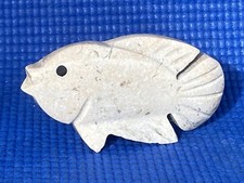 Small Carved & Polished Stone Fish Figurine Animal  Collectible #1