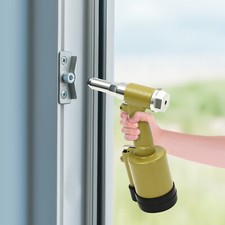 Portable Pneumatic Air Riveter Hydraulic Pop Rivet Gun Riveting Tool 4*Nozzles