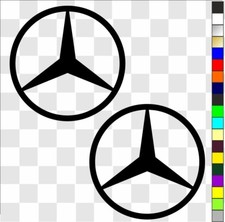Mercedes x 2 stickers decals
