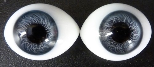 20mm grey solid glass doll - 20mm,