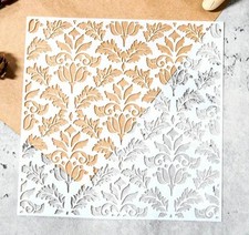 🇬🇧 RETRO LITERARY STYLE FLORAL stencil reusable. card making scrap-booking