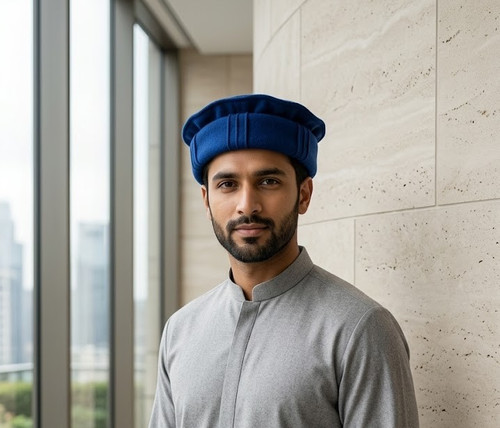 Blue pakol hat - hat, men’s