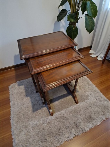 Mahogany nest tables - mahogany,