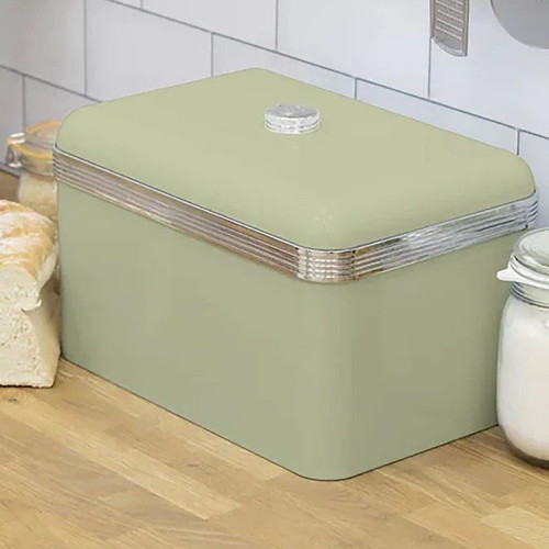 Swan retro green metal bread - green,