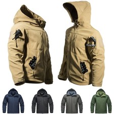 Mens Jacket Windbreaker Tactical Soft Shell Jacket Waterproof Coat Army Military
