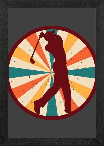 Golf vintage golfing - vintage, framed