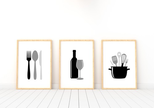 Kitchen prints modern - prints,