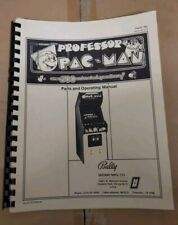 Original Professor Pac-Man Parts And Operating Manual 1983 Arcade Game Console