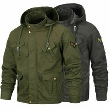 Men Jacket Army Overcoat Pilot