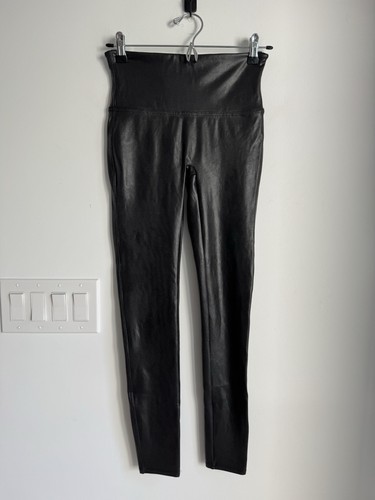 Spanx brown faux shiny leather - faux,