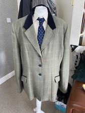 Equetech Immaculate Green Tweed Jacket Plus Size 48”(20-22)Subtle Check-new