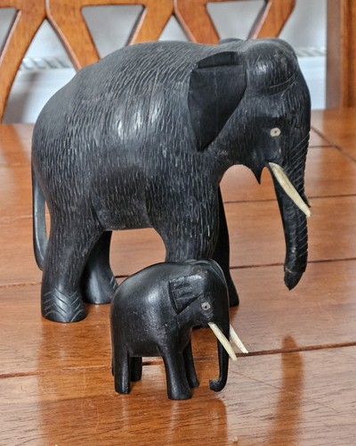 Antique indian elephant mom - indian,