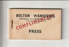 1962/63 BOLTON - FULL SET PRESS TICKETS TOTTENHAM MANCHESTER UNITED EVERTON x 42