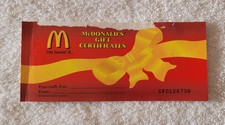 2004 McDonald's McDollar $1 Gift Certificate 5 Coupon NEW OTHER READ DESCRIPTION